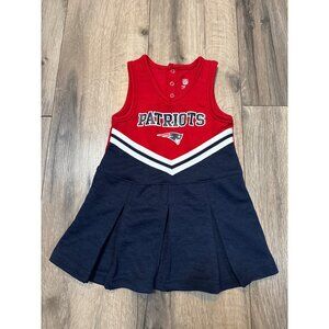 NFL Team Apparel New England Patriots Cheerleader Dress 18M Red & Blue Cotton To